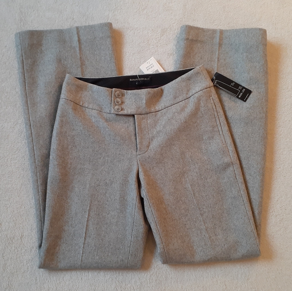 Banana Republic Gray Wool Slacks